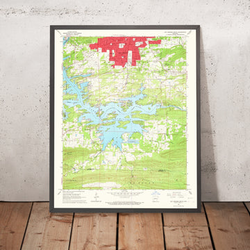 Old Map of Lake Hamilton, Arkansas by USGS, 1966 – Hot Springs, Ouachita River & Ouachita Mountains