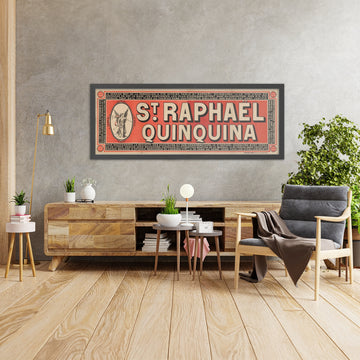 A framed image of St Raphaël Quinquina Vintage Aperitif Poster, 1891