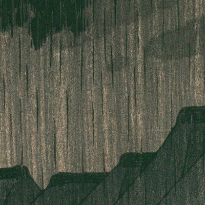 Noche de lluvia en Maekawa de Hasui Kawase, 1935 