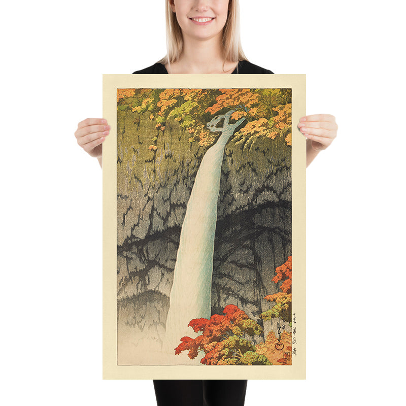 Kegon Waterfall in Nikko by Hasui Kawase 1935
