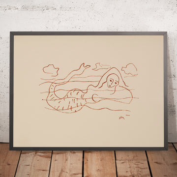 A framed image of Sirènes (Sirens) by Henri Matisse, 1942