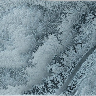 Tennessee Topographic 3D Relief Map