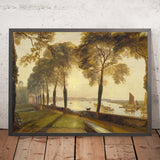 Mortlake Terrace surplombant la Tamise à Londres par Turner, 1827 