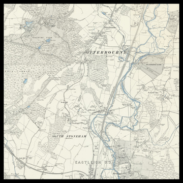 Una vecchia mappa Ordnance Survey di Eastleigh