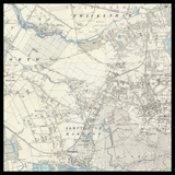 Carte ancienne personnalisée de West Molesey 
