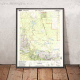 Map of Show Low, Arizona by USGS, 1998 – Sitgreaves National Forest & Fool Hollow Lake