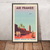 North Africa Travel Poster: Air France – North Africa by plane by Maurice Guiraud-Rivière, 1935
