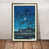 Wintermond über der Toyama-Ebene von Hasui Kawase 1935 