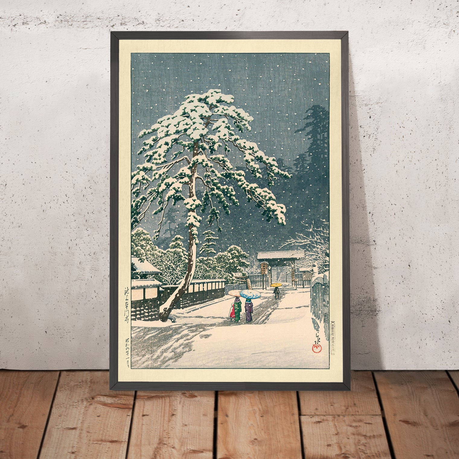 Honmon Temple at Ikegami by Hasui Kawase, 1935 – The Unique Maps Co.
