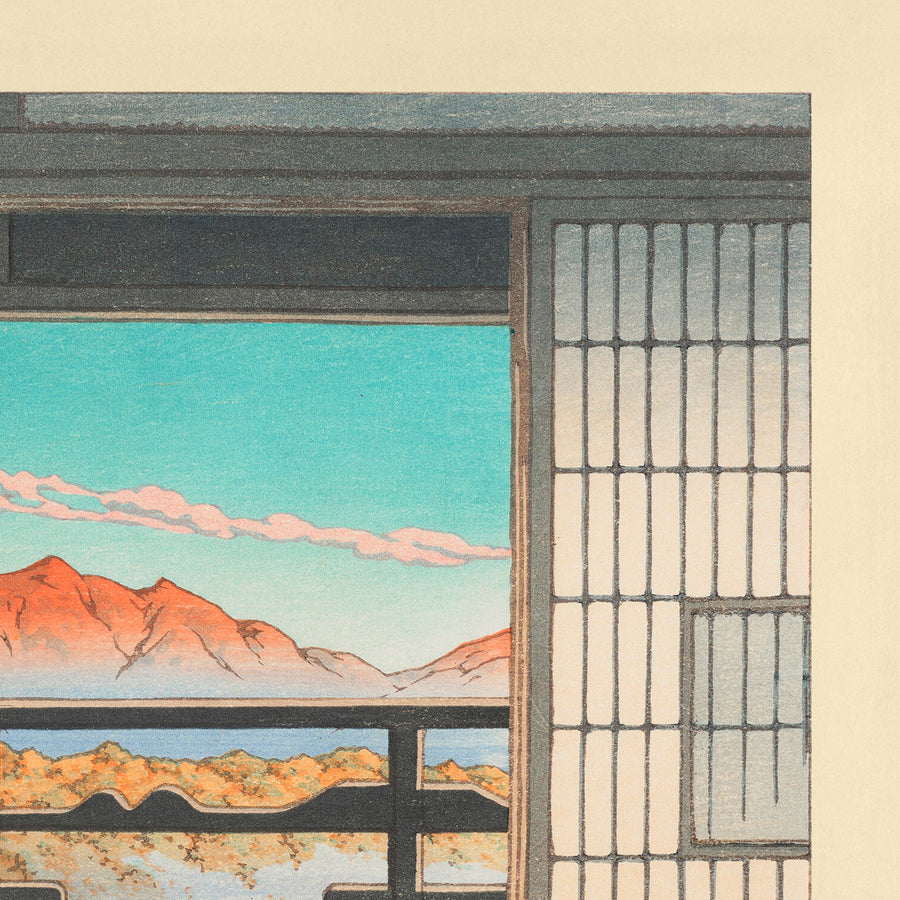 Morgen im Arayu Spa Hotel in Shiobara von Hasui Kawase, 1935 