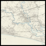 Carte ancienne personnalisée de Christchurch 