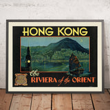 Hong Kong Reiseplakat: Die Riviera des Orients von S.D. PanaioTaku 