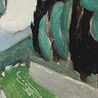 Paisaje con cipreses y olivos en los alrededores de Niza (Landscape with cypresses and olive trees near Nice) de Henri Matisse, 1918 