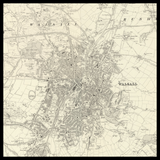 Carte ancienne personnalisée de Walsall 