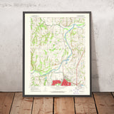Old Map of Guthrie, Oklahoma by USGS, 1970 – Cimarron River & Canadian River