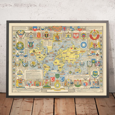 Mapa del Viejo Mundo de las Naciones Unidas, 1948: Era de la Post-Segunda Guerra Mundial, Estilo Pictórico 