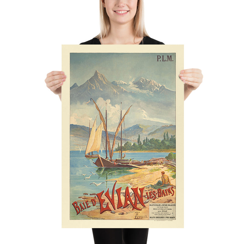 Evian-les-Bains Travel Poster by Henri Ganier, 1890