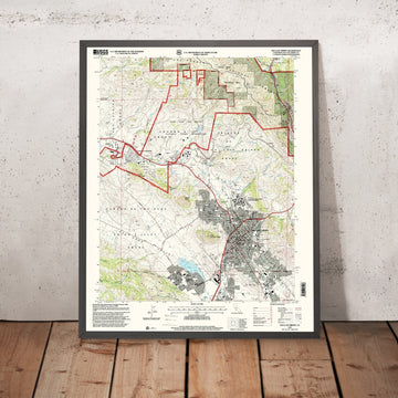 Map of San Luis Obispo, California by USGS, 1995 – Los Padres National Forest, Cerro San Luis & Cal Poly