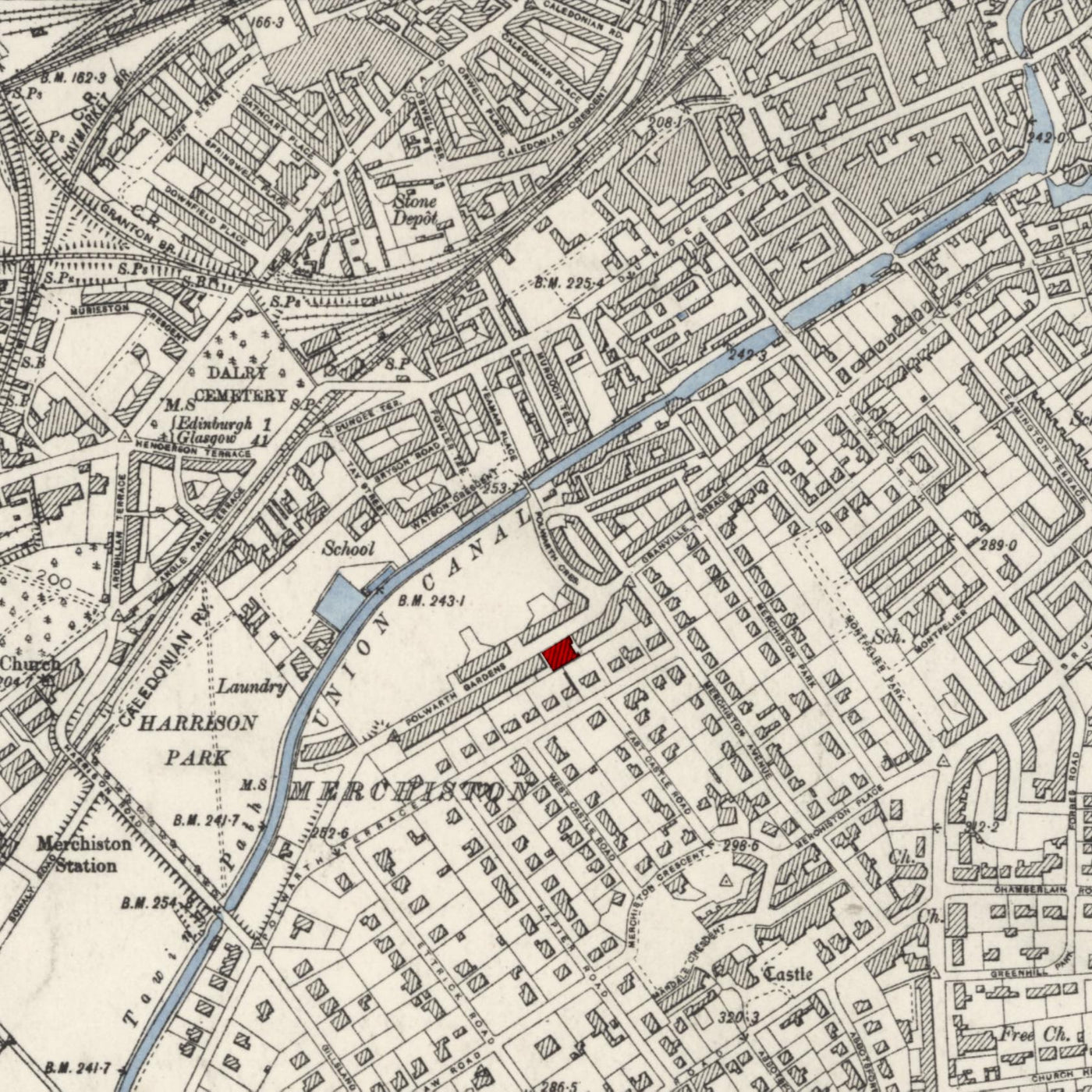 Personalised Old Map of Rutherglen