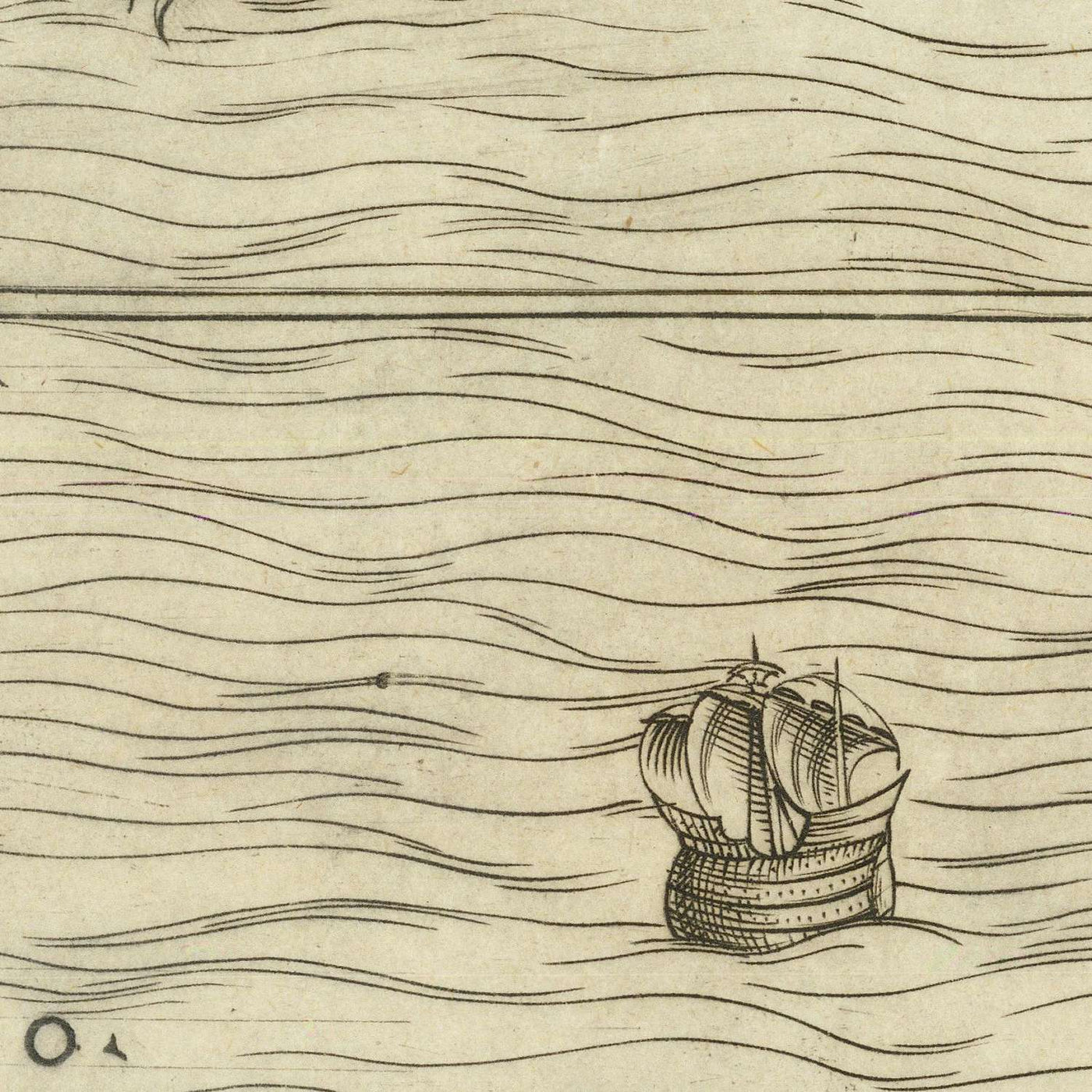 Ancienne carte inversée de l'Afrique par Ramusio, 1554 