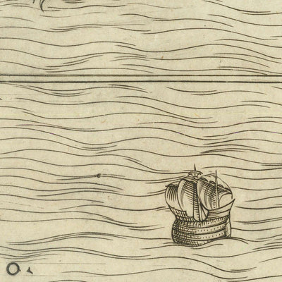 Ancienne carte inversée de l'Afrique par Ramusio, 1554 