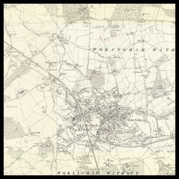 Una vecchia mappa Ordnance Survey di Wokingham