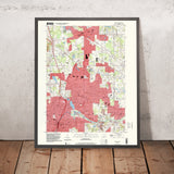 Map of Hudson, Ohio by USGS, 1994 – Stow, Kent & Cuyahoga River