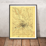 Old Map of Des Moines, Iowa by USGS, 1907 – West Des Moines, Ankeny & Des Moines River