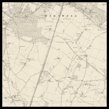 Un antiguo mapa del Ordnance Survey de Welwyn Garden City