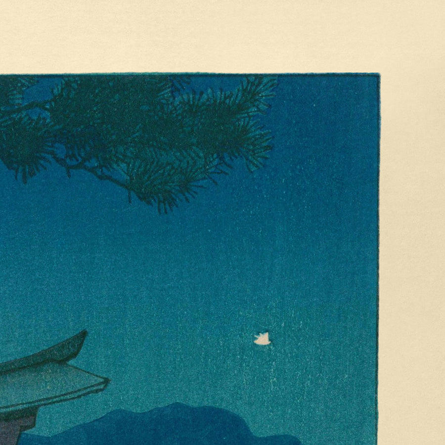 Sternenklare Nacht, Miyajima Shinto-Schrein und Torii von Hasui Kawase, 1935 