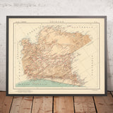 Old Topographic Map of Chiapas, Mexico, 1922: Tuxtla, Tapachula, San Cristóbal, Grijalva R., Tacaná