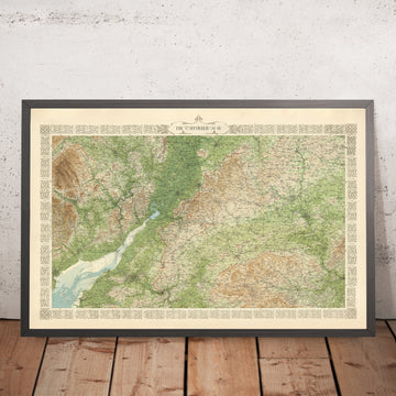 Mappa Antica del Cotswold Way di Bartholomew e The Unique Maps Co. 