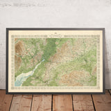 Ancienne carte du Cotswold Way par Bartholomew et The Unique Maps Co. 