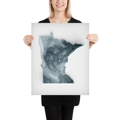 Minnesota Topografische 3D-Reliefkarte 