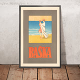 Affiche de voyage de Baška, Croatie par Otakar Štáfl 