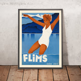 Flims Travel Poster