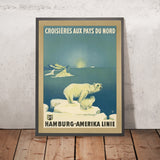Skandinavien Polar-Bär Reiseplakat von Albert Fuss, 1930 