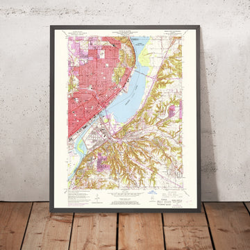 Old Map of Peoria, Illinois by USGS, 1949 – East Peoria, Illinois River & Upper Peoria Lake