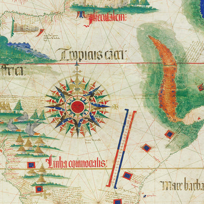 Der Cantino-Planisphäre, 1502: Alte portugiesische Karte der alten und neuen Welten 