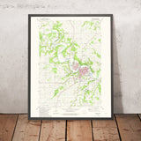 Map of Decorah, Iowa by USGS, 1981 – Upper Iowa River & Canoe Creek
