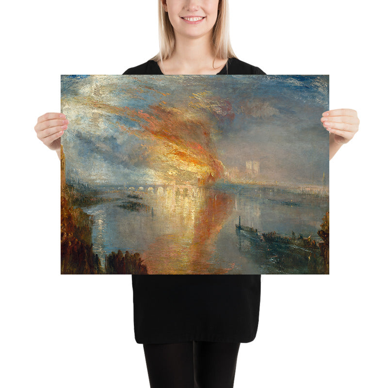 The Burning of the Houses of Lords and Commons, 16 October 1834 by Turner