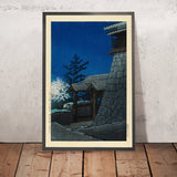 Tonashi Tor von Matsuyama Castle von Hasui Kawase 1935 