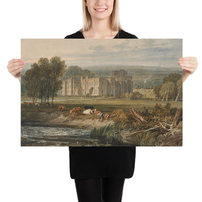 Vista del Castillo de Hampton Court, Herefordshire, desde el sureste por Turner, 1806 
