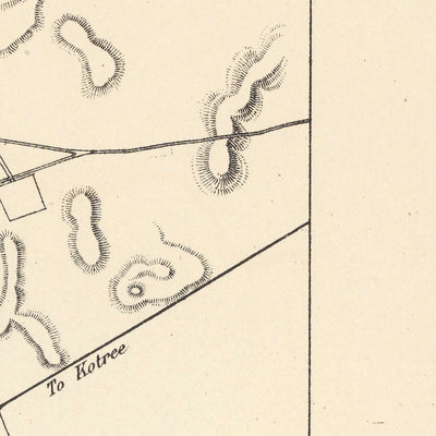 Old Map of Karachi, 1886: Port & Harbour, Cantonment, Oyster Rocks, Light House