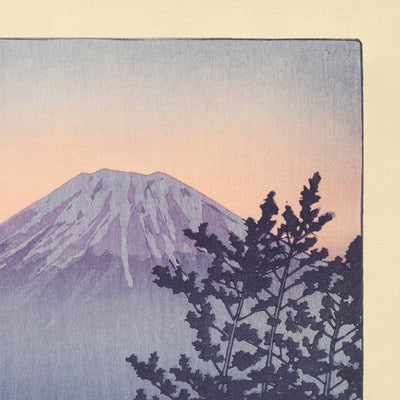 Sonnenuntergang am Yamanaka-See mit dem Fuji von Hasui Kawase, 1935 