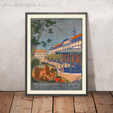 Póster de viaje de Niederbronn-les-Bains: Chemins de fer d’Alsace et de Lorraine de R. Kister 