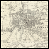 Mappa Antica Personalizzata di Warrington 