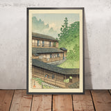 Source thermale Sakunami Onsen dans la préfecture de Miyagi par Hasui Kawase 1935 