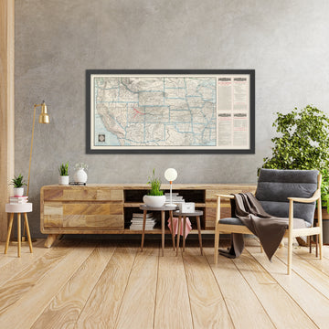 Large Old Railroad Map of United States, 1895: Rio Grande Western, Salt Lake City, Ogden, Grand Junction, Temple Square