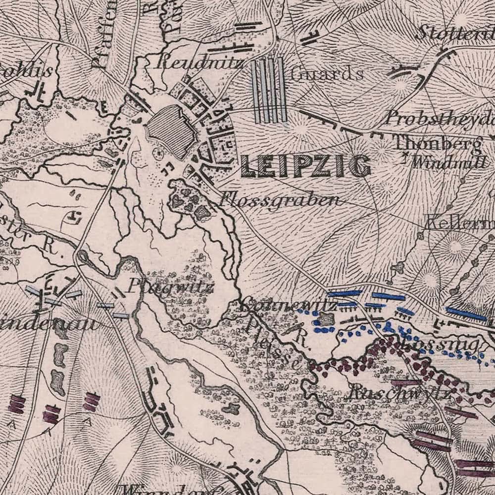 Schlacht von Leipzig von AK Johnston, 1813: Napoleonische Kriege 